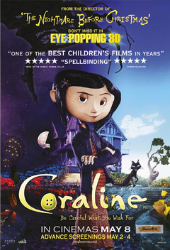 cartaz filme Coraline quarto