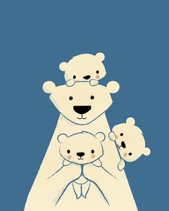 gravura infantil urso polar