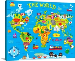 mapa mundi infantil