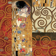 O Beijo, detalhe de Gustav Klimt - comprar online