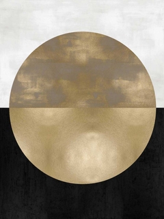 quadro de arte abstrata Geométrica em tons de dourado e preto