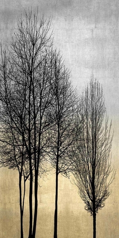 Trees on Silver & Gold I - Kate Bennett
