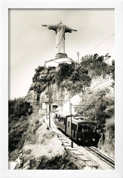 Fotografia Com Moldura Rio Antigo - Trem do Corcovado - Pictus - Quadros, Gravuras e Posters -Entrega em Todo Brasil