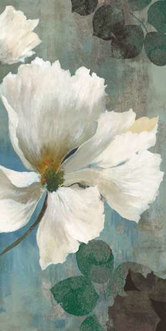 gravura de flores branca