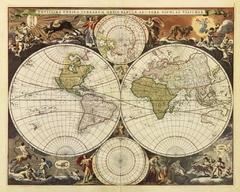 NEW WORLD MAP, 17TH CENTURY