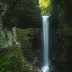 gravura de cachoeira para quadro