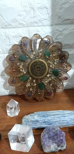 Orgonite mandala do entusiasmo 20,5cm