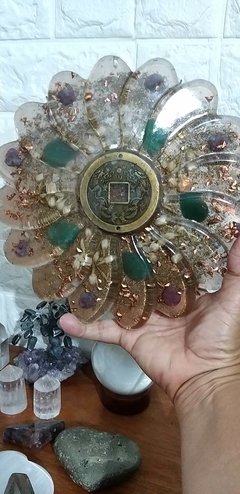 Orgonite mandala do entusiasmo 20,5cm - comprar online