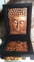 Buda porta-velas de madeira com orgonite - comprar online