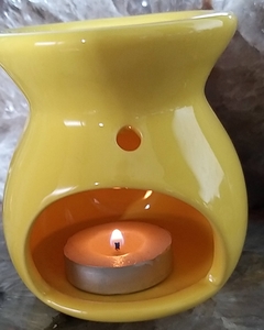 Aromatizador cerâmica baguá Yin/Yang - amarelo - loja online