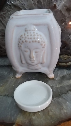 Aromatizador rechaud de cerâmica - Budha branco - comprar online