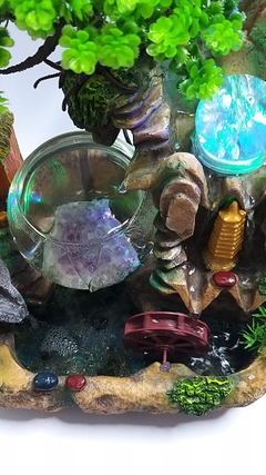 Fonte de água 31cm com Orgonite, luz, bola, lago e aquário - bivolt - loja online