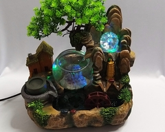 Fonte de água 31cm com Orgonite, luz, bola, lago e aquário - bivolt - comprar online