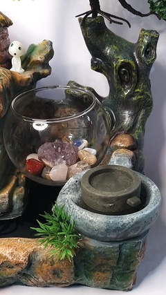 Fonte de água 35cm com Orgonite, luz, bola, lago e aquário - bivolt - Orgonites e loja de artigos esotéricos