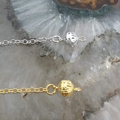 Pêndulo de metal com espiral - 4,2cm - cromado ou dourado - Orgonites e loja de artigos esotéricos