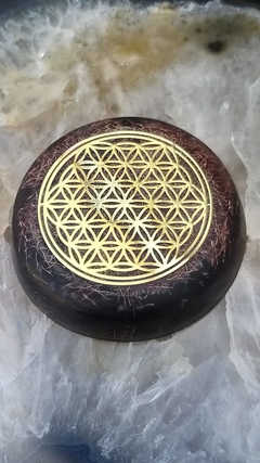 Orgonite de bolso com geometria sagrada - escudo protetor - 2 modelos