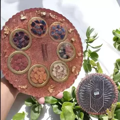 Disco Potencializador Multiuso Mandala de Orgonite 22,5cm - Harmonia e Vitalização