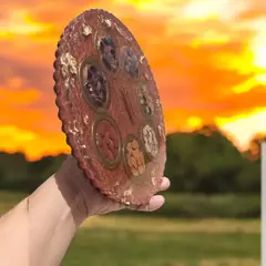 Disco Potencializador Multiuso Mandala de Orgonite 22,5cm - Harmonia e Vitalização - comprar online