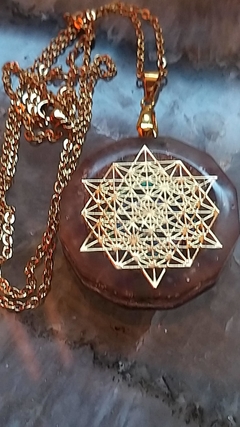 Orgonite pingente geometria sagrada - espiritualidade - 3,5cm - comprar online