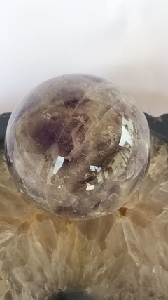 Esfera de ametista 7,3cm com suporte - 534g - espiritualidade - comprar online