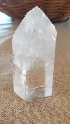 Ponta cristal de quartzo gerador com arco-íris - 9,5cm - 178g