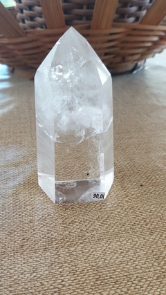 Ponta cristal de quartzo gerador com arco-íris - 9,5cm - 178g na internet