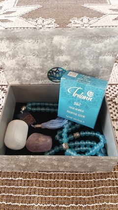 Kit de meditação com japamala de jade, incenso , cristal e mini massageador de selenita - Orgonites e loja de artigos esotéricos