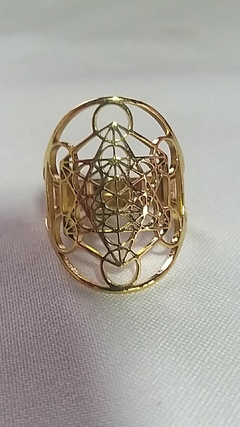 Anel Cubo de Metatron regulável - aço inoxidável - comprar online