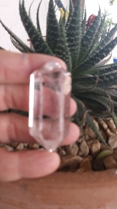 Cristal de quartzo biterminado 5,3cm - 35g