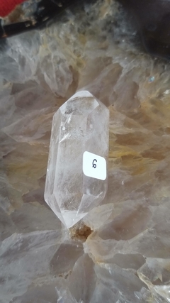Cristal de quartzo biterminado 5,7cm - 38g - loja online