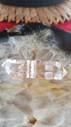 Cristal de quartzo biterminado extra limpo 35g, 6,5cm - loja online