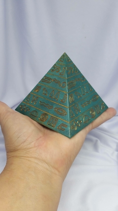 Pirâmide de orgonite motivos egípcios 7,5cm - esperança - comprar online