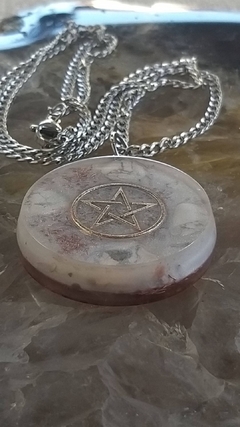 Pingente de orgonite Pentagrama - amuleto de proteção - Orgonites e loja de artigos esotéricos