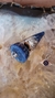 Pêndulo de orgonite 4.9cm Astronauta - cianita azul e pingente de olho grego na internet