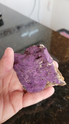 Pedra purpurita bruta 187g - (6,7x5,8)cm - chama violeta na internet