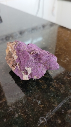 Pedra purpurita bruta 187g - (6,7x5,8)cm - chama violeta