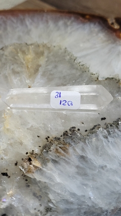 Cristal de quartzo biterminado 12g - 5,1cm - loja online