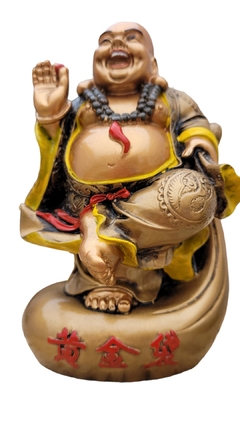 Buda sorridente feng shui - resina 15cm de altura na internet