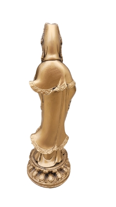 Kuan Yin pinga água 20cm - Resina, dourada - loja online
