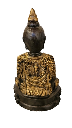 Estatueta Buda tailandês preto com dourado 14,5cm na internet