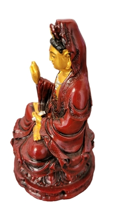 Kuan Yin – Bodhisattva da compaixão e deusa da misericórdia - resina 11cm na internet
