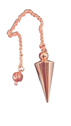 Pêndulo de metal com testemunho 4cm - rose gold - Orgonites e loja de artigos esotéricos
