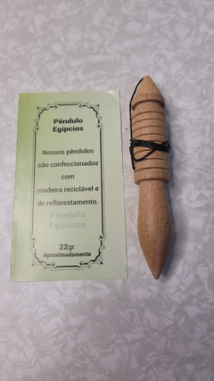 Pêndulo egípcio mestre de madeira com chumbo 9cm