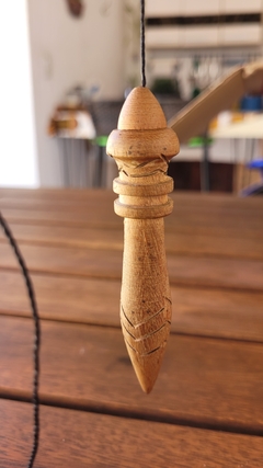 Pêndulo Vale dos Reis II de madeira com chumbo 9cm
