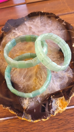 Pulseira/bracelete de quartzo verde - Saúde e Boa-sorte - 2 tamanhos