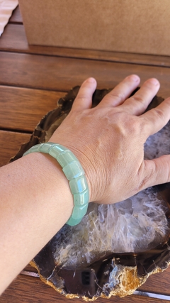 Pulseira/bracelete de quartzo verde - Saúde e Boa-sorte - 2 tamanhos - loja online