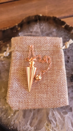 Pêndulo de metal com testemunho 4cm - rose gold
