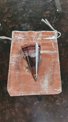 Pêndulo de orgonite 5cm com ônix e pingente bolinha - - loja online