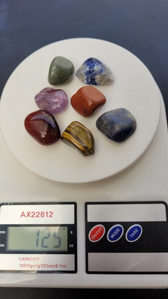 Kit pedras dos 7 chakras M - 110 à 125g - loja online