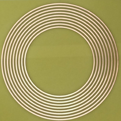 Gráfico radiestésico de cobre nove círculos 15x14cm